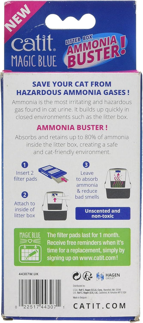 Catit Magic Blue Ammonia Buster - Reduces Urine Odour and Smells for a Fresh Cat Litter Box