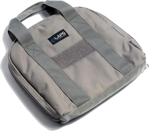 LA Police Gear Tactical Soft Pistol Case, Nylon Handgun Storage Case, Grey