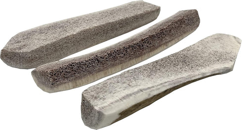 Elk Antler Chews for Dogs, 3-Pack Medium Split, Naturally Shed USA Collected Premium A-Grade