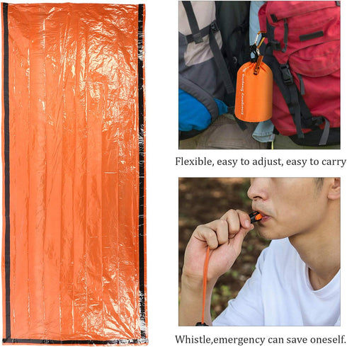 Orange Multi-Purpose Insulated Sleeping Bag, Waterproof for Camping and Hiking