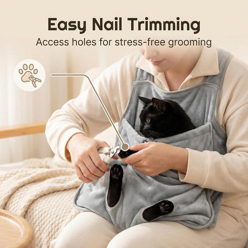 Generic Cat Apron, Plush Pet Sleeping Bag for Napping,Soft Cat Chest Carrier - Adjustable Velvet Sling for Kittens