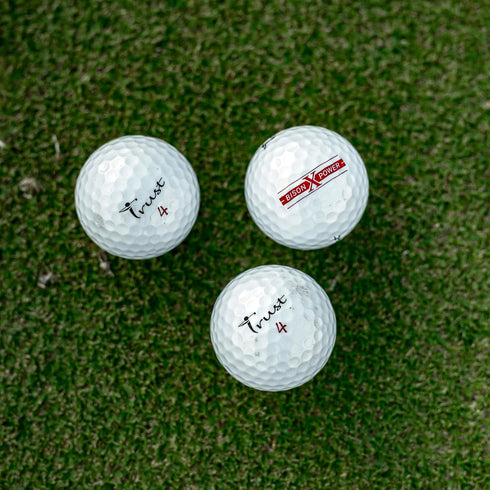 Trust Golf Ball Bison V/X Power, Designed for Professionals, Maximum Distance, Soft Feel, Urethane Cover (White-12/48
