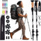 TrailBuddy Trekking Poles - Pair of 2 Lightweight, Collapsible Hiking Poles for Backpacking Gear, 7075 Aluminum with
