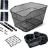 Rear Bike Basket, Bicycle Rack Basket with Rainproof Reflectors and Cargo Net, 15.45 * 11.6 * 7.1 inches