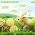 8 Pcs Small Animals Play Balls - Rolling Activity Chew Toys for Rabbits Guinea Pigs Chinchilla Bunny Natural Balls