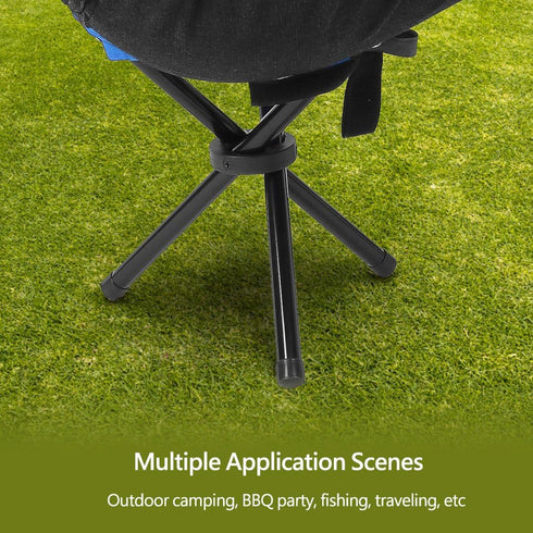 VBESTLIFE Portable Folding Tripod Chair, Oxford Cloth Steel Tube Camping Chair for Outdoor Camping Hiking Fishing