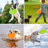 PrimePets Dog Frisbees, 2 Pack, 7 Inch Durable Flying Discs for Water, Pool, and Beach (Orange and Green)
