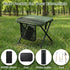 ABUUL 12" 265Lbs, Portable Collapsible Stool - Folding Chair with Storage Pouch, Convertible Satchel for Hands-Free