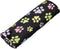 SPOT Snuggler Rainbow Pawprint Blanket for Dogs and Puppies, Black, 30x40