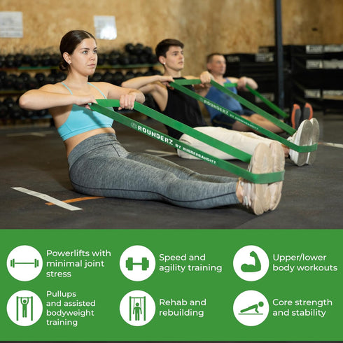 Rubberbanditz Rounded Edge Resistance Band, Compact Light Weight Exercise Bands for All Fitness Levels