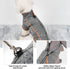 cyeollo Grey Dog Sweater Coat, Fleece Jacket with Reflective Zip Up, Dual D Ring, Warm Winter Coat for Small Dogs,