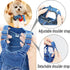 Dog Shirts Jean Overalls-Blue (XX-Large), Comfortable Cotton Denim Overalls for Small Medium Dogs, Adjustable Straps