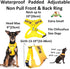 Dexil Limited Adopt ME Yellow Color Coded Non-Pull Dog Harness - Padded and Waterproof Vest - XS