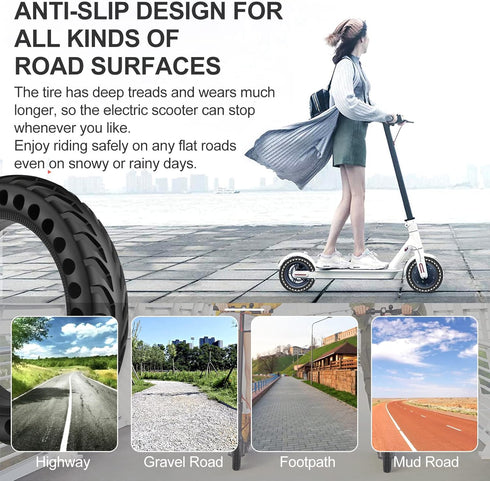 Xiaomi M365 / Gotrax GXL V2 Solid Tire, 8.5 inches Explosion Proof Tire for Electric Scooter (1 PCS)