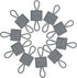 FRTKK Pack of 10 Tactical Gear Holder Clips for Molle Web Dominator Elastic Strings