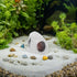 ARTIBETTER Aquarium Ceramic Shelter Cave for Fish and Shrimp Breeding, Small Underwater Hideaway Ornament, Grey Ceramic