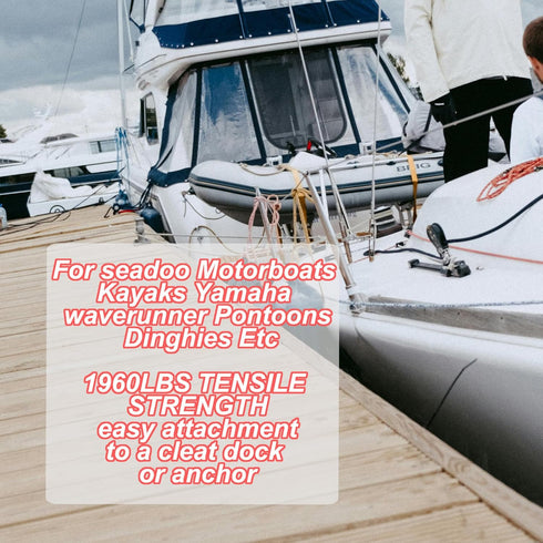 GANGXUN 2.5ft 2-Pack Mooring with Bungee Dock Line - Essential Accessories for Diverse Watercraft Built in Snubber