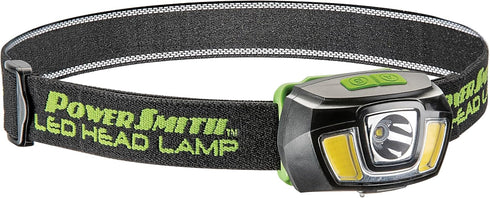 PowerSmith PHLR225D 2x250 Lumen Rechargeable LED Headlamp, Weatherproof Lithium-Ion Battery, Black