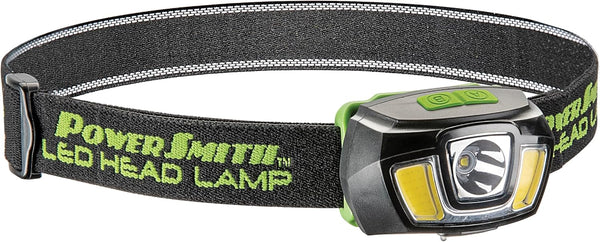 PowerSmith PHLR225D 2x250 Lumen Rechargeable LED Headlamp, Weatherproof Lithium-Ion Battery, Black