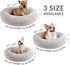 Friends Forever Grey Serena Donut Memory Foam Orthopedic Dog Bed, Soft Faux Fur Oval Cat Couch, Machine Washable