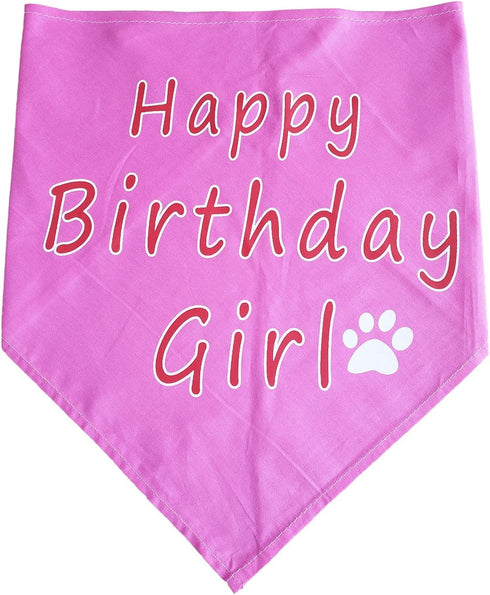 PET SHOW Pink Dogs 1st Birthday Hats and Bandanas Set, 1-Year-Old Photo Props, Party Costume Grooming Accessories