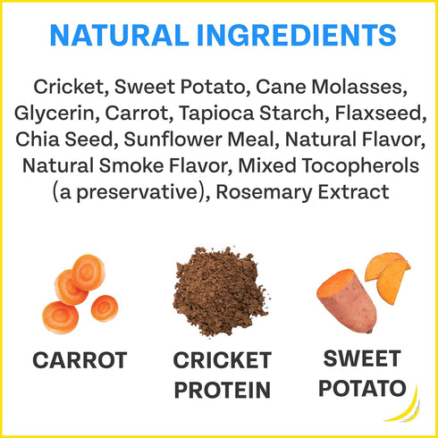 Cricket & Sweet Potato Soft Dog Training Treat (5oz, 1-Pack) - Hypoallergenic Novel Protein Treat for Dogs