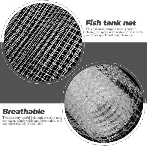 Mesh Net Anti-Jump Net for Fish Tank, Convenient Escape Proof Mesh Netting Cover