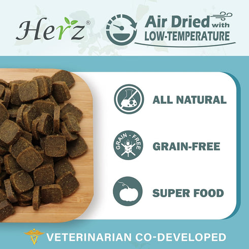 Herz Air-Dried Dog Food – New Zealand Venison Recipe, 2 lb, Grain Free, All Natural, High Protein
