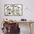 Stupell Industries Vintage Perched Bird Cage Butterfly Timeless Cursive 2pc set Framed Wall Art, Design by Nan
