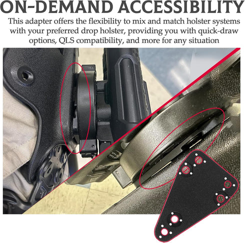 Holster Adapter Kit for Blackhawk and Safariland Holsters, Versatile Molle Conversion Kit for Thigh and Drop Leg