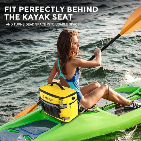 Kayak Cooler Behind Seat, Waterproof Bag Compatible with Lawn-Chair Seat, Portable Ice Chest for Fishing, Beach, Travel