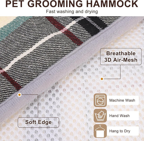 BEAUTYZOO Dog Grooming Hammock for Small Dogs Cat, Dog Sling for Nail Trimming/Clipping, Dog Hanging Harness Holder