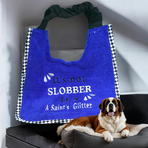 Adjustable Waterproof Drool Bib for Large Dogs - Glitter Embroidered