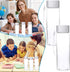 Faytark 16 17 oz Set 2) Pcs Plastic Water Bottle Bulk Leak-Proof Portable Square Drink Water Bottles with Handle Strap