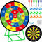 Large Dart Board for Kids, Kids Double-Sided Dart Board with Sticky Balls