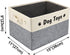 PET ARTIST Dog Toy Basket - Foldable Storage Box with Comfortable Handles for Dog Toys, Accessories, Gray, 15"x11"x9"