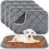 4 Pack Self Warming Dog Mat & Self Heating Cat Pad, Extra Warm Thermal Pet Bed, Washable Crate Mat, Gray (19 x 27.5