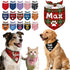 Rmaphy Personalized Dog Bandana Custom Neckwear Name Dog Scarf Triangle Bibs Kerchief for