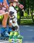 Dino Kids Toddler Roller Skates for Boys Girls,WESKIFAN Dinosaur Quad Skating Shoes with Shiny Light up