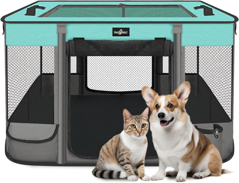 Paw Ballet Foldable Pet Kitten Playpen, Waterproof Portable Dog Cat Playpen Kennel