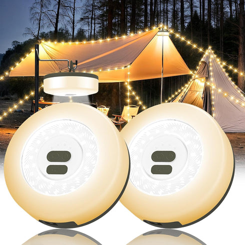 2Pack Camping String Lights, 4 in 1 Quick Storage Camping Essentials Gear