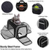 Expandable Pet Carrier with Mesh Pockets, Shoulder Strap, Washable Pads - Suitable for 2 Cats, Kittens, Puppies, Dogs
