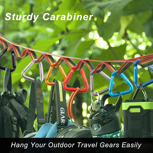 OMUKY Multicolor Carabiners Hook Clips, Camping Accessories Buckle for Outdoor Hiking Traveling