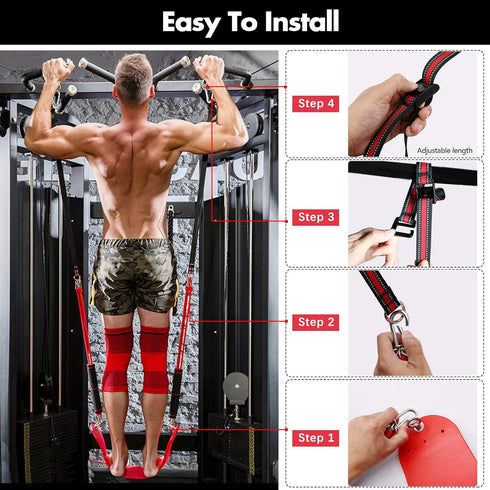 SYNTECSO 220-440Lbs Pull Up Assistance Bands, Heavy-Duty Resistance Bands for Chin-up Workout