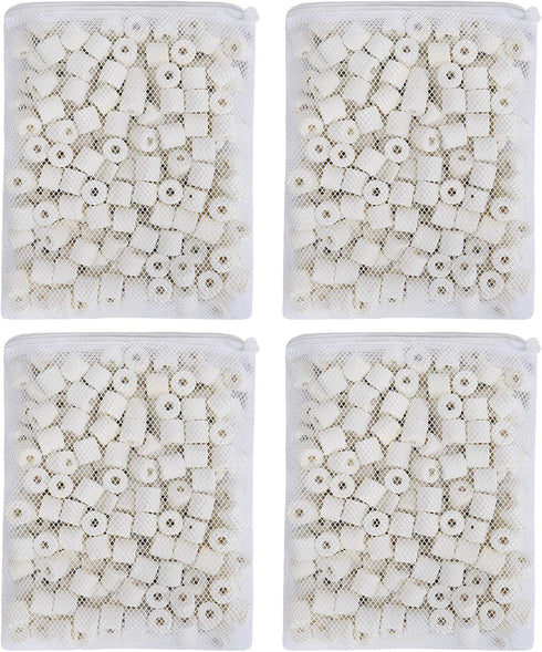 JIH Bio Ceramic Rings Aquarium Filter Media for Pond Fish Tank Canister Filter (4 lbs)
