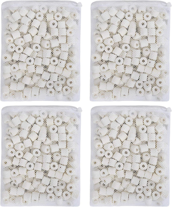 JIH Bio Ceramic Rings Aquarium Filter Media for Pond Fish Tank Canister Filter (4 lbs)