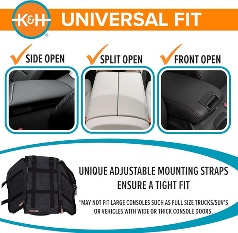 2 8 lbs. K&H Pet Products Center Console Dog Car Seat for Small Dogs & Cats, Secure Armrest Booster Pet Carrier