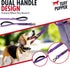 Tuff Pupper Heavy Duty Double Handle Dog Leash | Twist Locking Carabiner Dog Clip | Safety Lock Leash To Hold Strong Dogs | Reflective For Safe Night Walks | 6 Foot Dog Leash | For Medium & Large Dogs