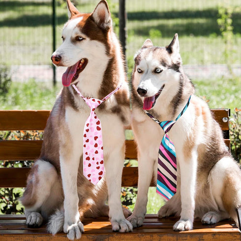 Segarty 30 PCS Adjustable Dog Neckties and Bows for Medium Large Dogs, Festival Formal Accessories