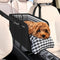 SlowTon Portable Dog Car Seat - Armrest Booster Seat for Small Dogs, Anti-Collapse with Soft Cushion Safety Belt, Black